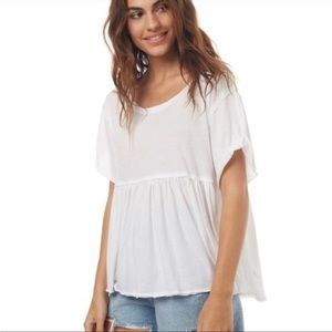 Free people white oversized shirt size S